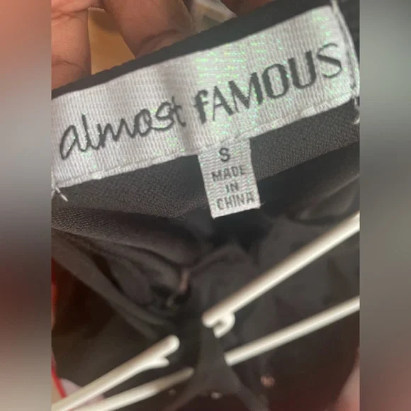 Almost Famous Bra Cup Cami Notch Neck Jumpsuit, Size: Small, Black - Picture 5 of 5